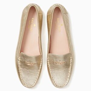 Kate Spade Gold Metallic Loafers Wendi Size 6.5
